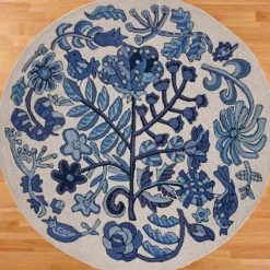 Bloomer Morning - Round Area Rug