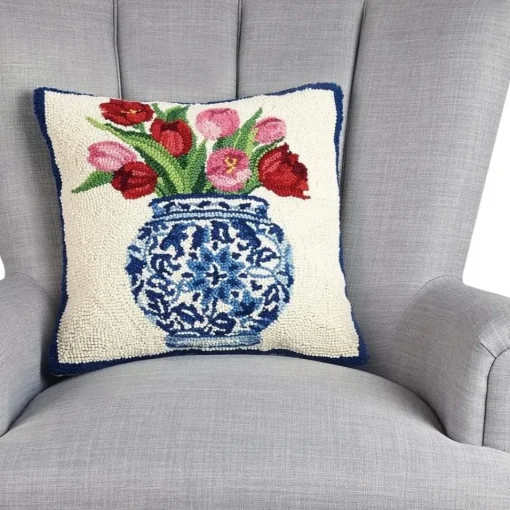 Chinoiserie Tulip Pillow