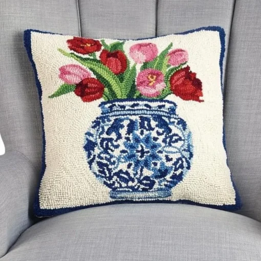 Chinoiserie Tulip Pillow