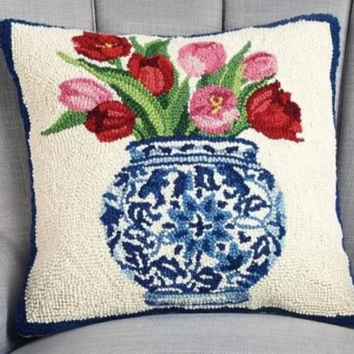 Chinoiserie Tulip Pillow