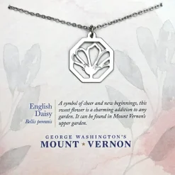 English Daisy Pendant Necklace