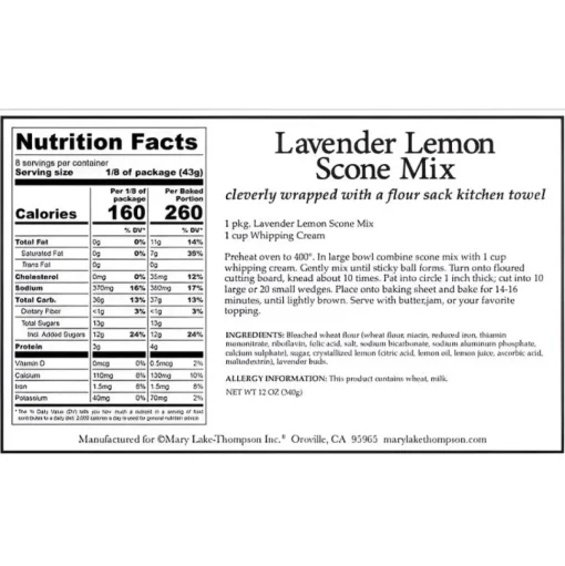 Mount Vernon Lavender Lemon Scone Mix