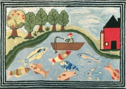 Rainbow Lake Fish Rug/Mat