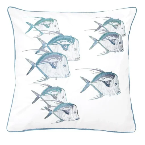 Seaglass Fish Pillow- Indoor/Outdoor Pillow