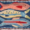 Swimming Fish Wool Hook Pillow by Michaelian Home