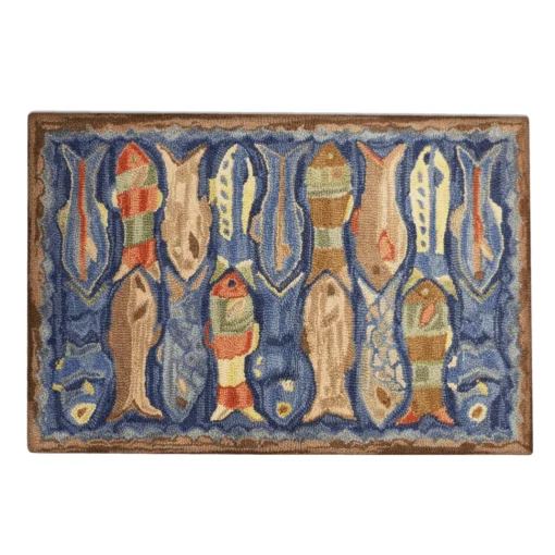 Swimming Fish Wool Rug