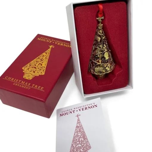 Three-Dimensional Brass Christmas Tree Ornament
