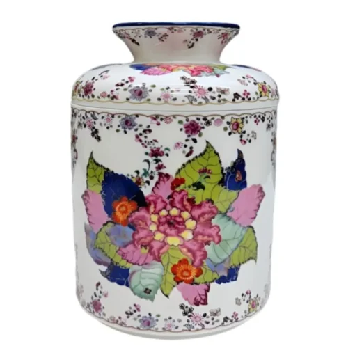 Tobacco Leaf Porcelain Tissue Box Cover Jar