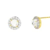 White Topaz Stud Earrings